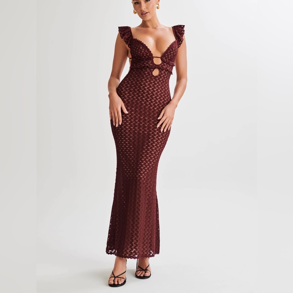 Meshki Ezra Knit Maxi Dress XS color: Plum